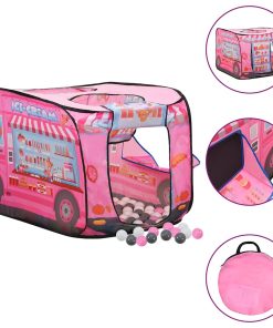 Tenda Da Gioco Per Bambini Rosa Con 250 Palline 70x112x70 cm