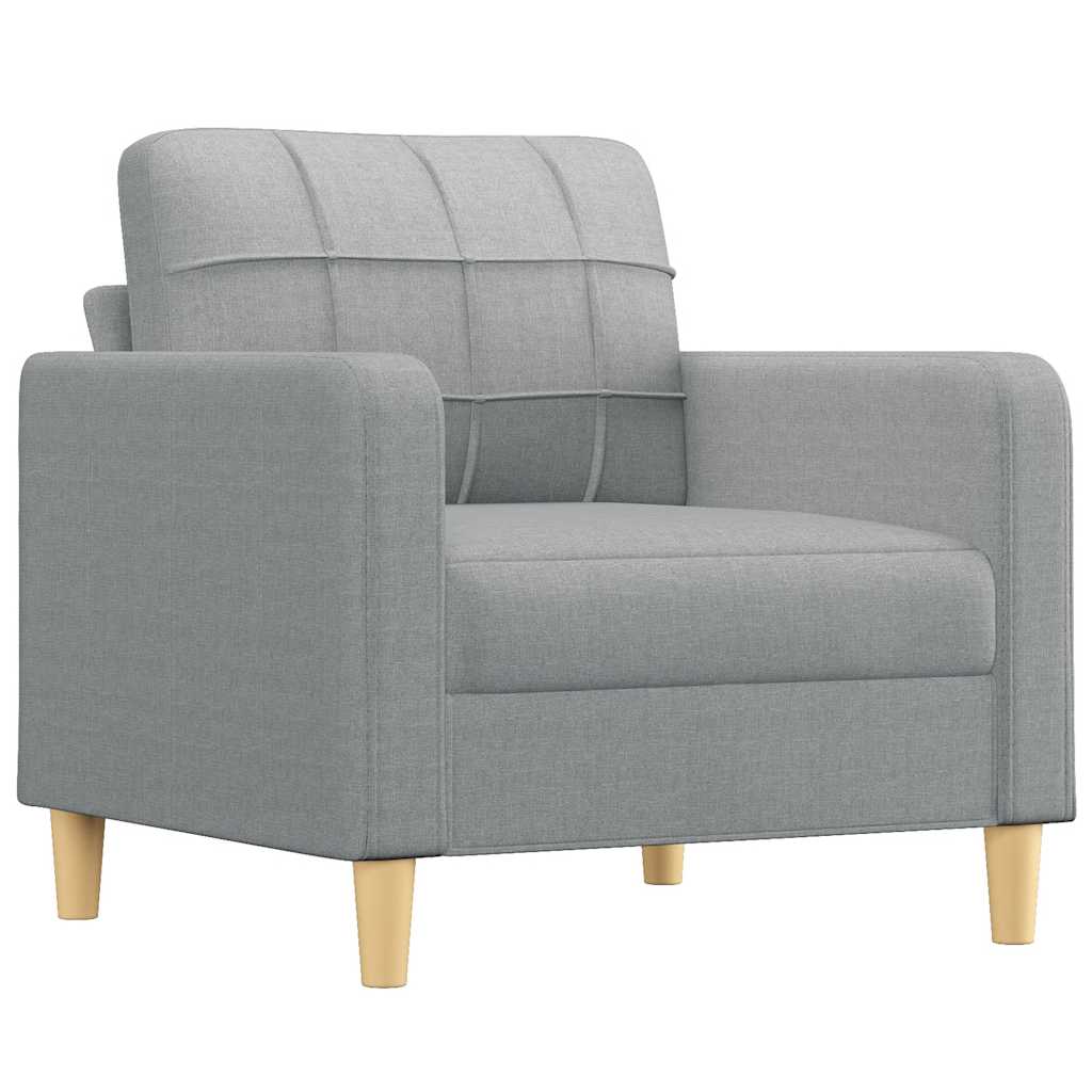 Poltrona Grigio Chiaro 60 Cm In Tessuto