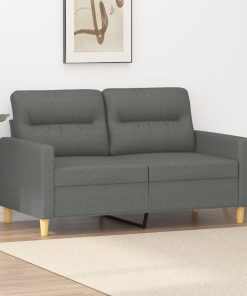 Divano A 2 Posti Grigio Scuro 120 Cm In Tessuto
