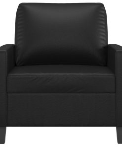 Poltrona Nera 60 Cm In Similpelle
