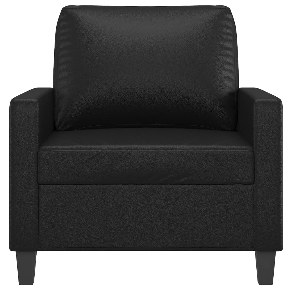 Poltrona Nera 60 Cm In Similpelle
