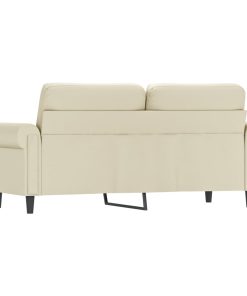 Divano A 2 Posti Crema 140 Cm In Similpelle