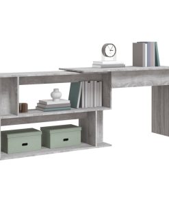 Scrivania Angolare Grigio Sonoma 200x50x76 Cm Legno Multistrato
