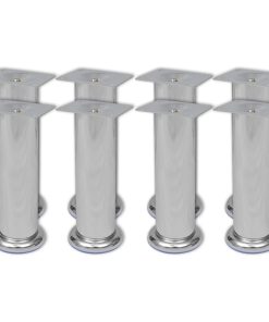 Piedini Rotondi Per Divani 8 Pz Cromati 180 mm