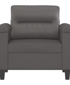 Poltrona Grigia 60 Cm In Similpelle