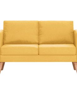 Divano A 2 Posti In Tessuto Giallo