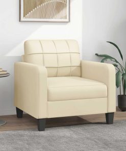 Poltrona Crema 60 Cm In Similpelle