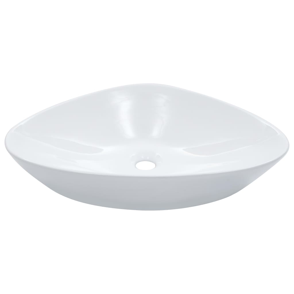 Lavandino 58,5x39x14 Cm In Ceramica Bianco
