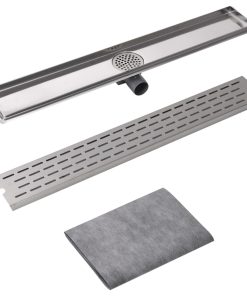 Canaletta Drenaggio Lineare Per Doccia 830x140 Mm Acciaio Inox