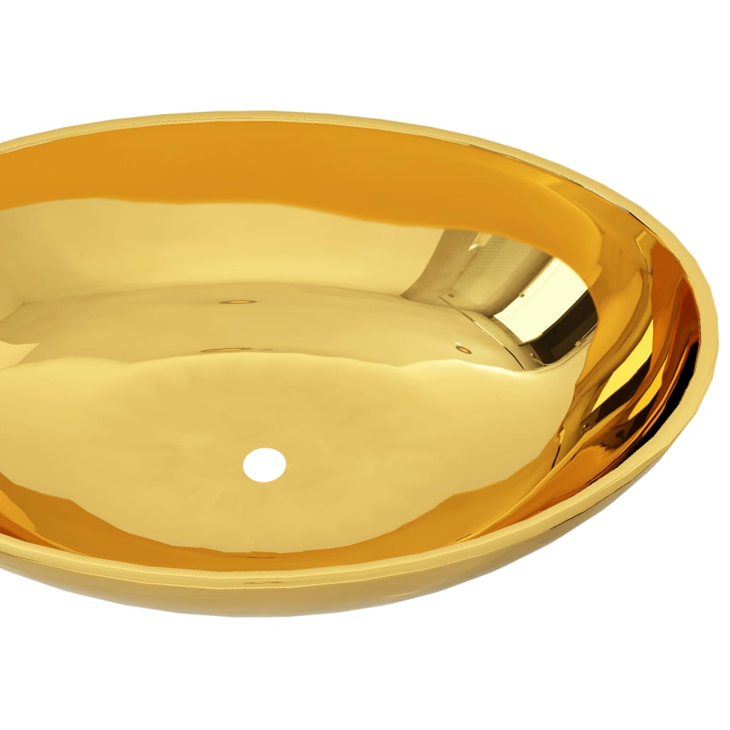 Lavandino 40x33x13,5 Cm In Ceramica Oro
