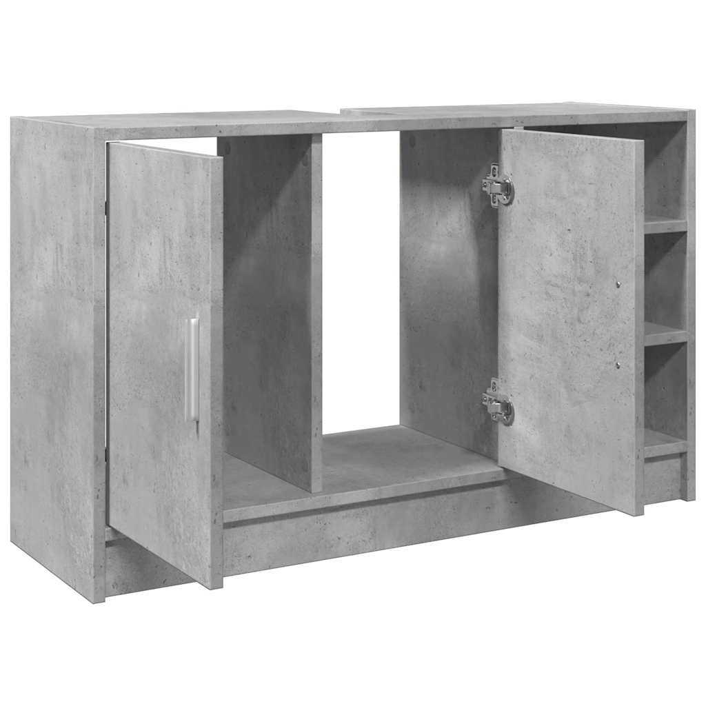 Mobile Lavabo Grigio Cemento 90x29x55 Cm In Truciolare - Image 3