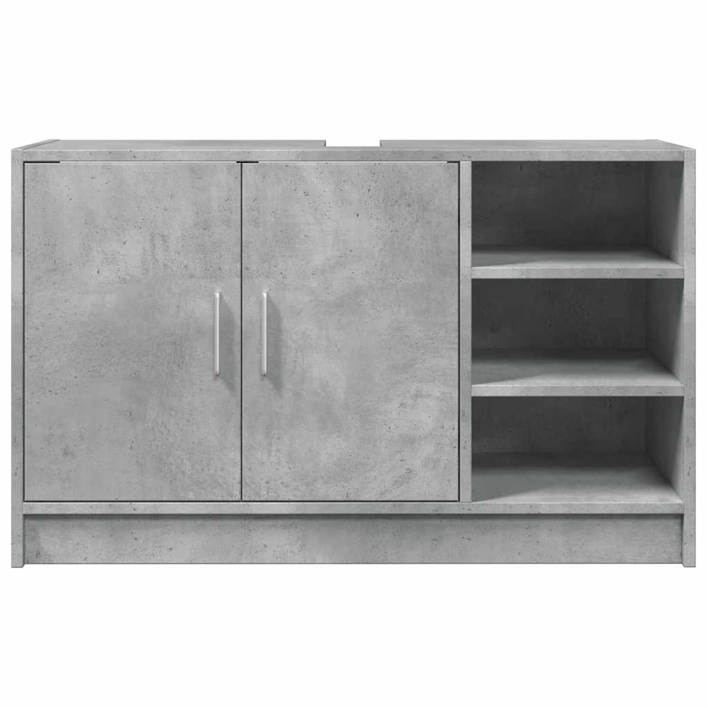 Mobile Lavabo Grigio Cemento 90x29x55 Cm In Truciolare - Image 4