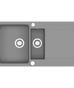Lavello Da Cucina In Granito Vasca Doppia Grigio