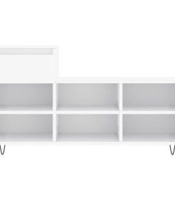 Scarpiera Bianco Lucido 102x36x60 Cm In Legno Multistrato