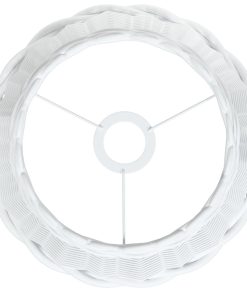 Paralume Da Soffitto Bianco Ø30x20 Cm In Vimini