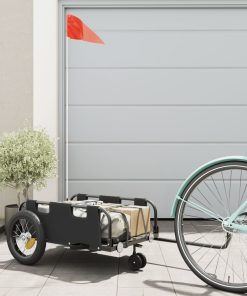 Rimorchio Da Bici Nero Oxford E Ferro
