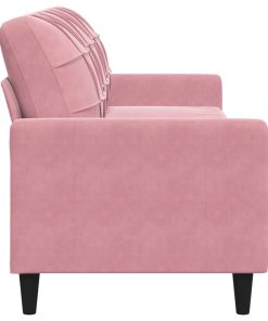 Divano A 3 Posti Rosa 210 Cm In Velluto