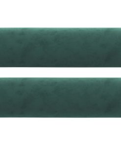 Divano A 2 Posti Con Cuscini Verde Scuro 140 Cm In Velluto