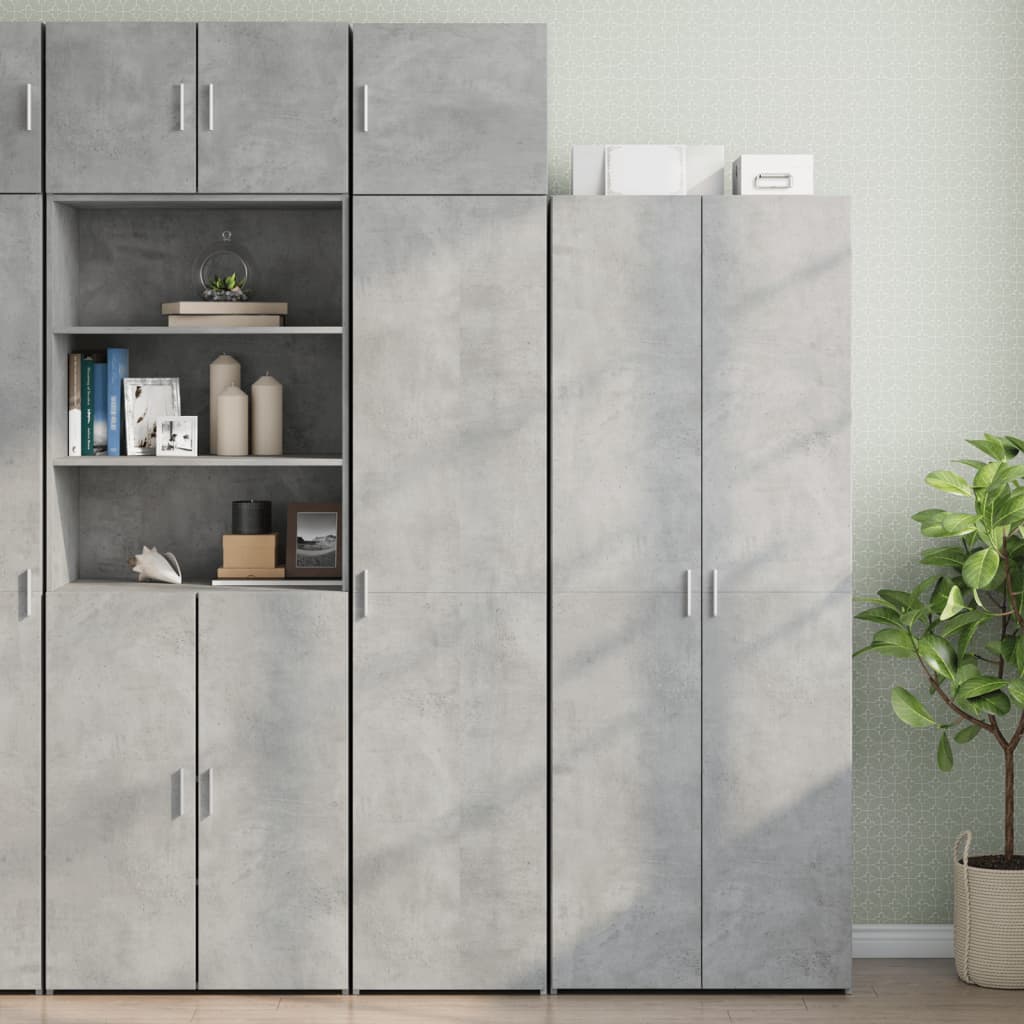 Mobile Sottile Grigio Cemento 45x42,5x225 Cm In Truciolato - Image 5