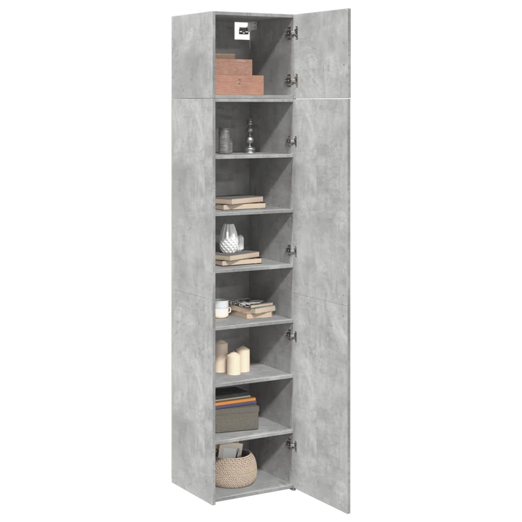 Mobile Sottile Grigio Cemento 45x42,5x225 Cm In Truciolato