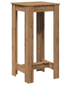 Tavolo Bar Rovere Artigianale 51x50x103,5 Cm Legno Multistrato