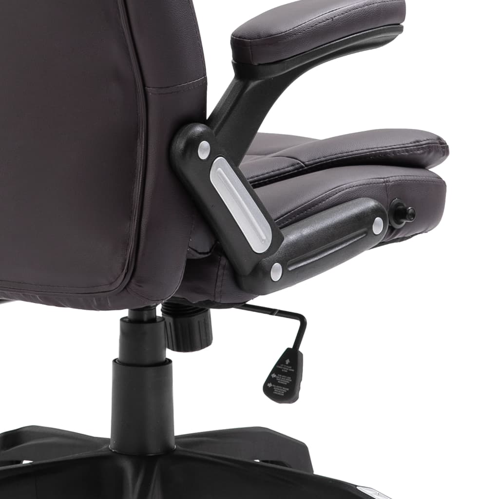 Sedia Da Ufficio Marrone In Vera Pelle