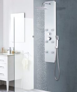 Pannello Doccia In Vetro 25x44,6x130 Cm Bianco