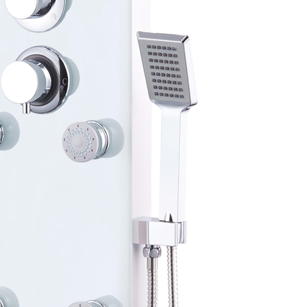 Pannello Doccia In Vetro 25x44,6x130 Cm Bianco - Image 5