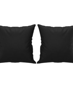 Set Di Divani 2 Pz Con Cuscini Nero In Similpelle