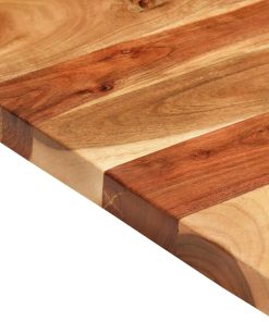 Piano Per Vanità Bagno In Massello Di Acacia 100x52x3,8 cm