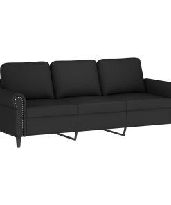 Set Di Divani 2 Pz Con Cuscini Nero In Velluto