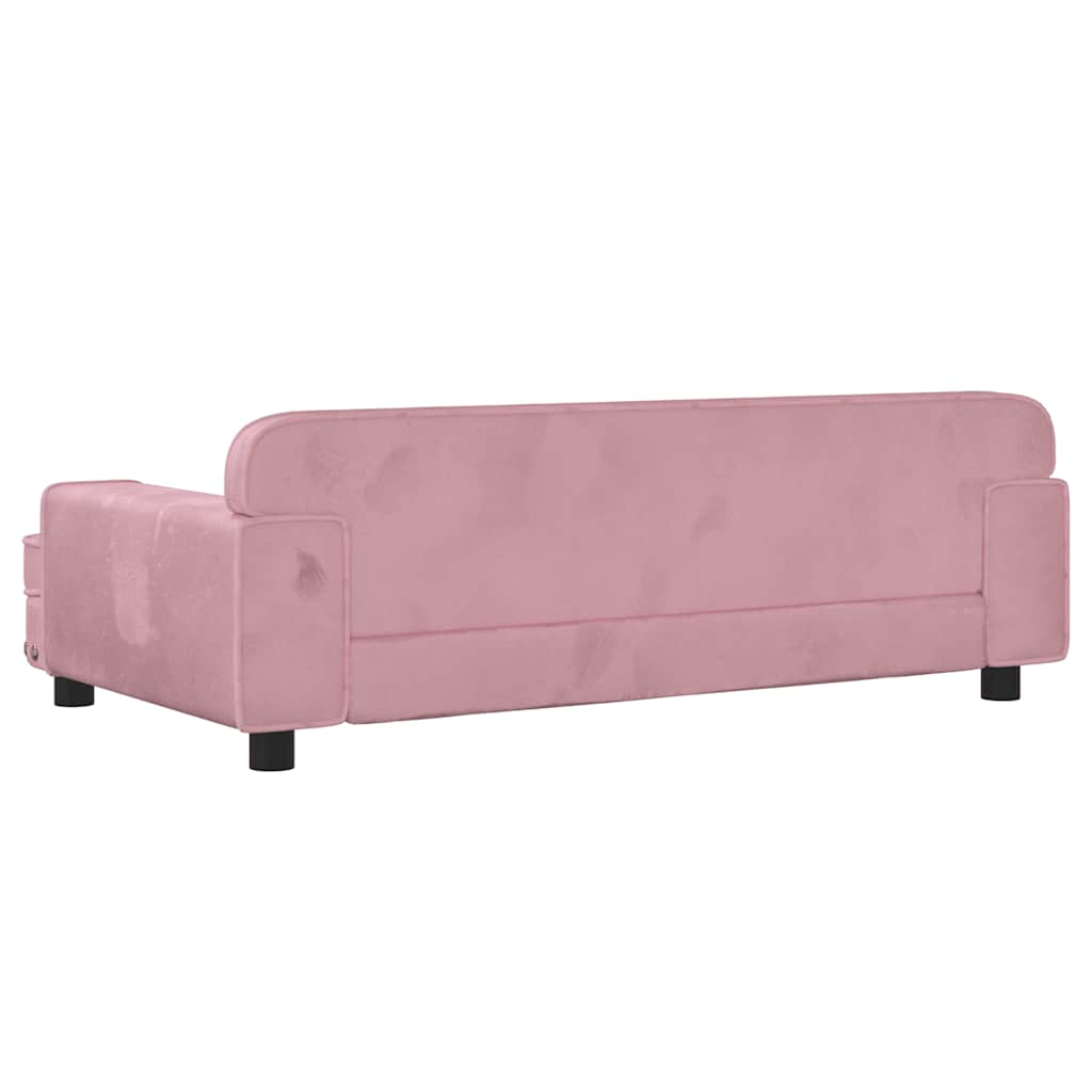 Lettino Per Cani Rosa 90x53x30 Cm In Velluto