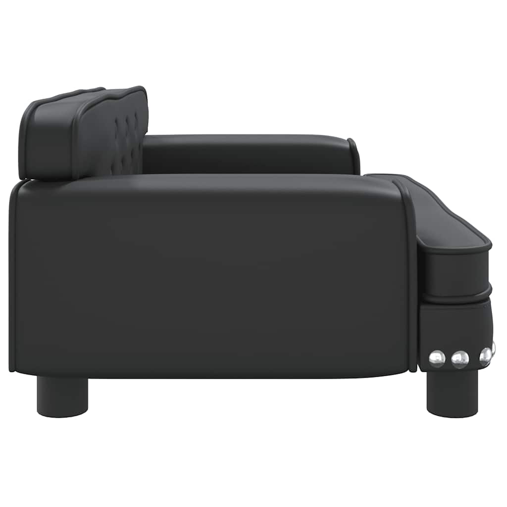 Lettino Per Cani Nero 70x45x30 Cm In Similpelle