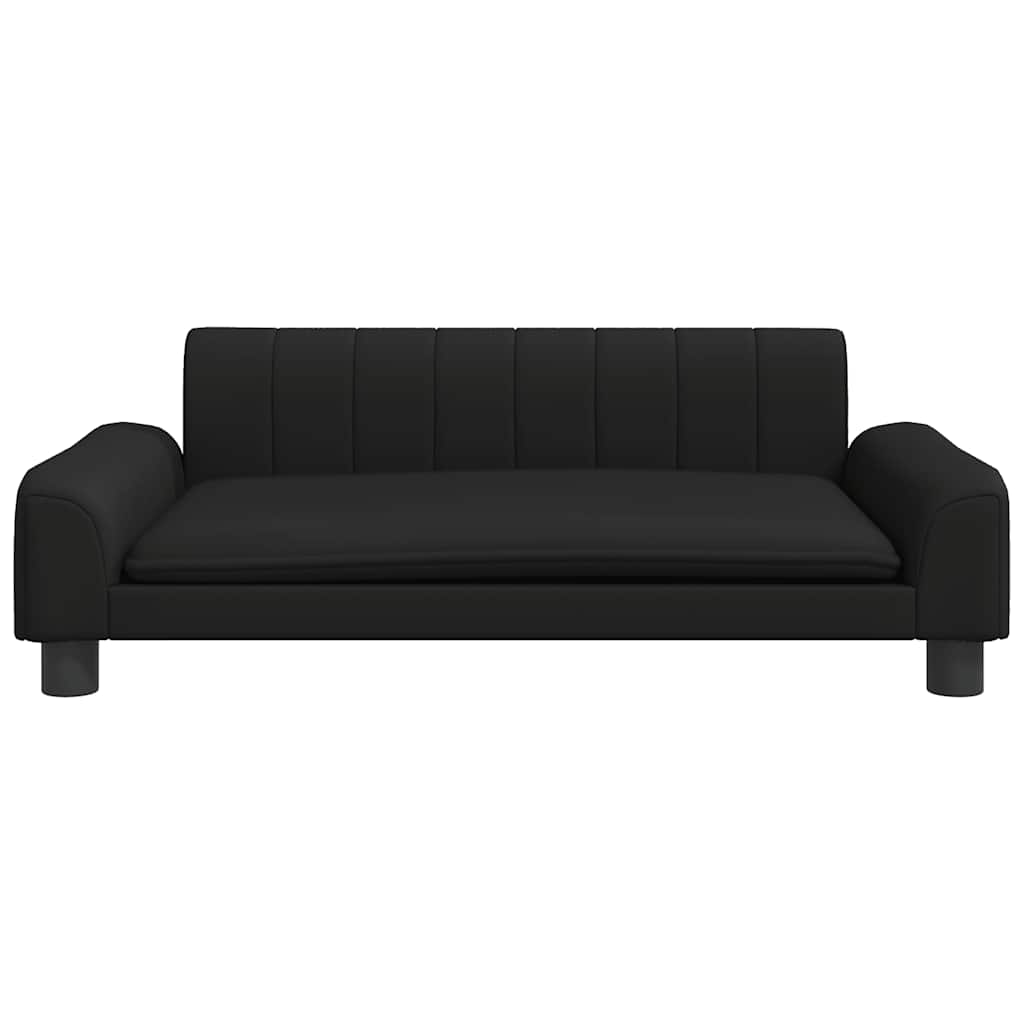 Lettino Per Cani Nero 90x53x30 Cm In Similpelle
