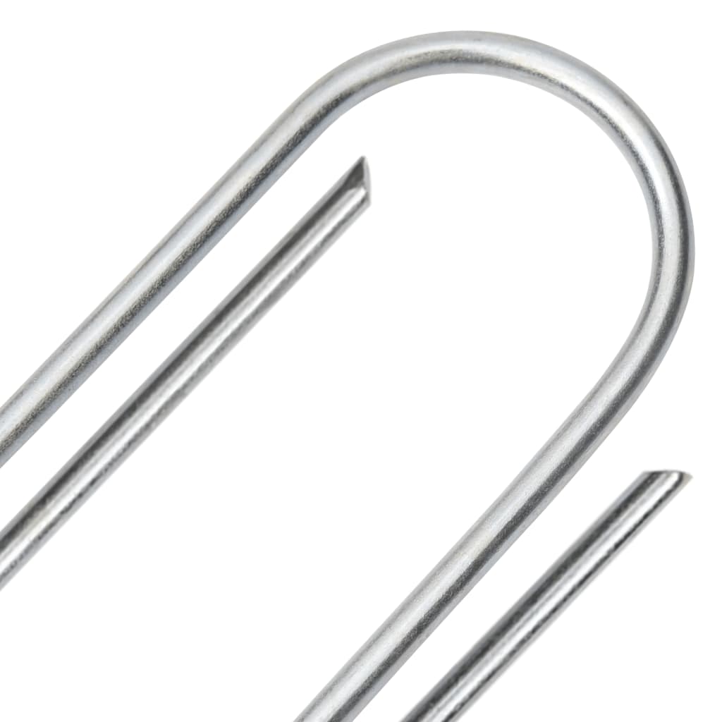 Picchetti Da Terra A Forma Di U 25pz 15x3,5 Cm Acciaio Zincato - Image 4