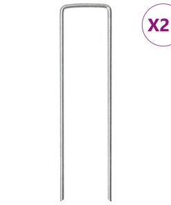 Picchetti Da Terra A Forma Di U 25pz 15x3,5 Cm Acciaio Zincato
