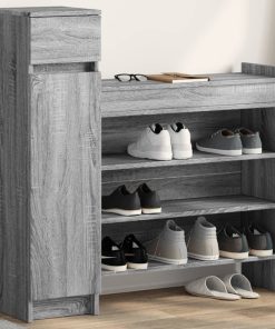 Scarpiera Grigio Sonoma 100,5x28x100 Cm In Legno Multistrato