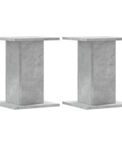 Supporti Altoparlanti 2 Pz Grigio 30x30x40 Cm Legno Multistrato