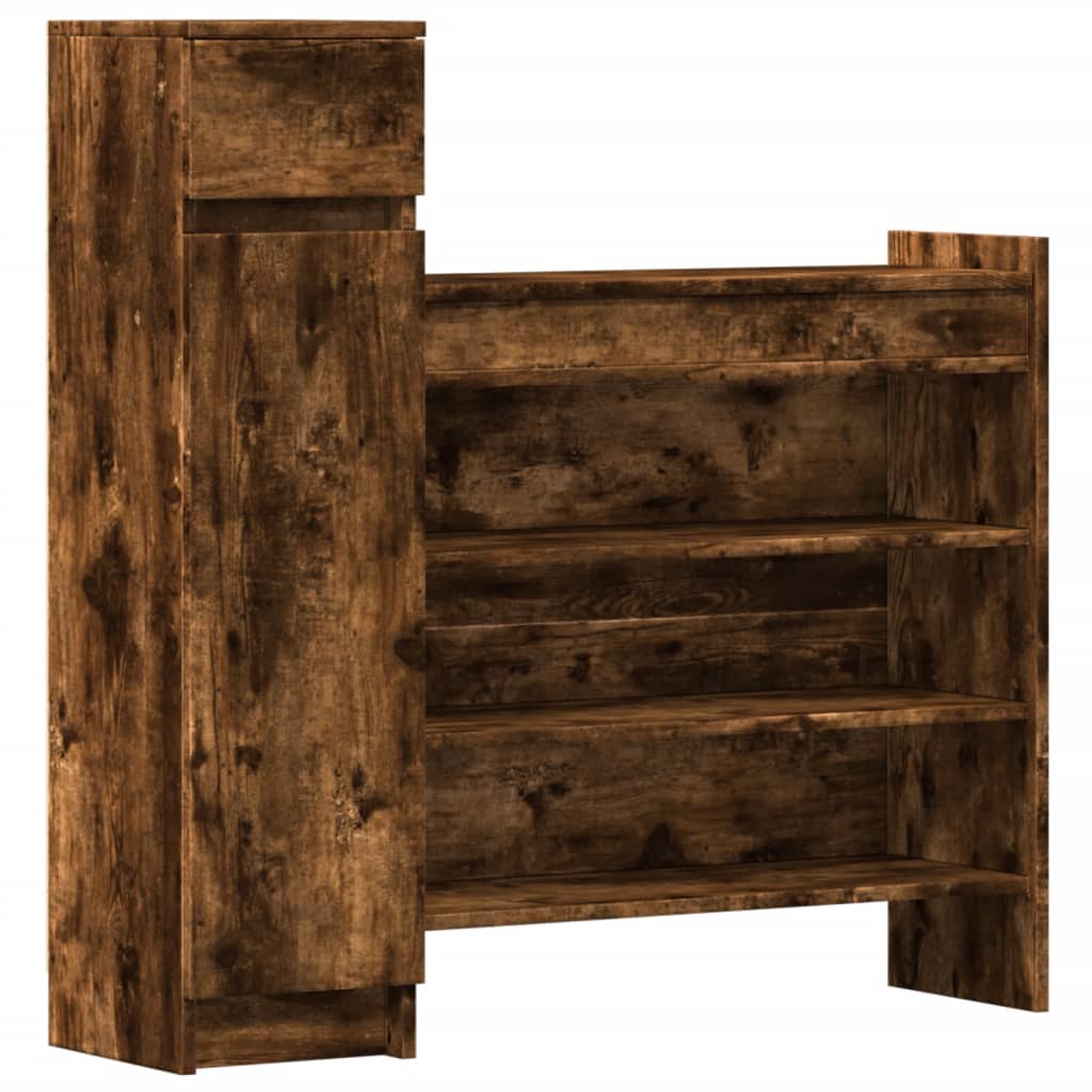 Scarpiera Rovere Fumo 100,5x28x100 Cm In Legno Multistrato - Image 6