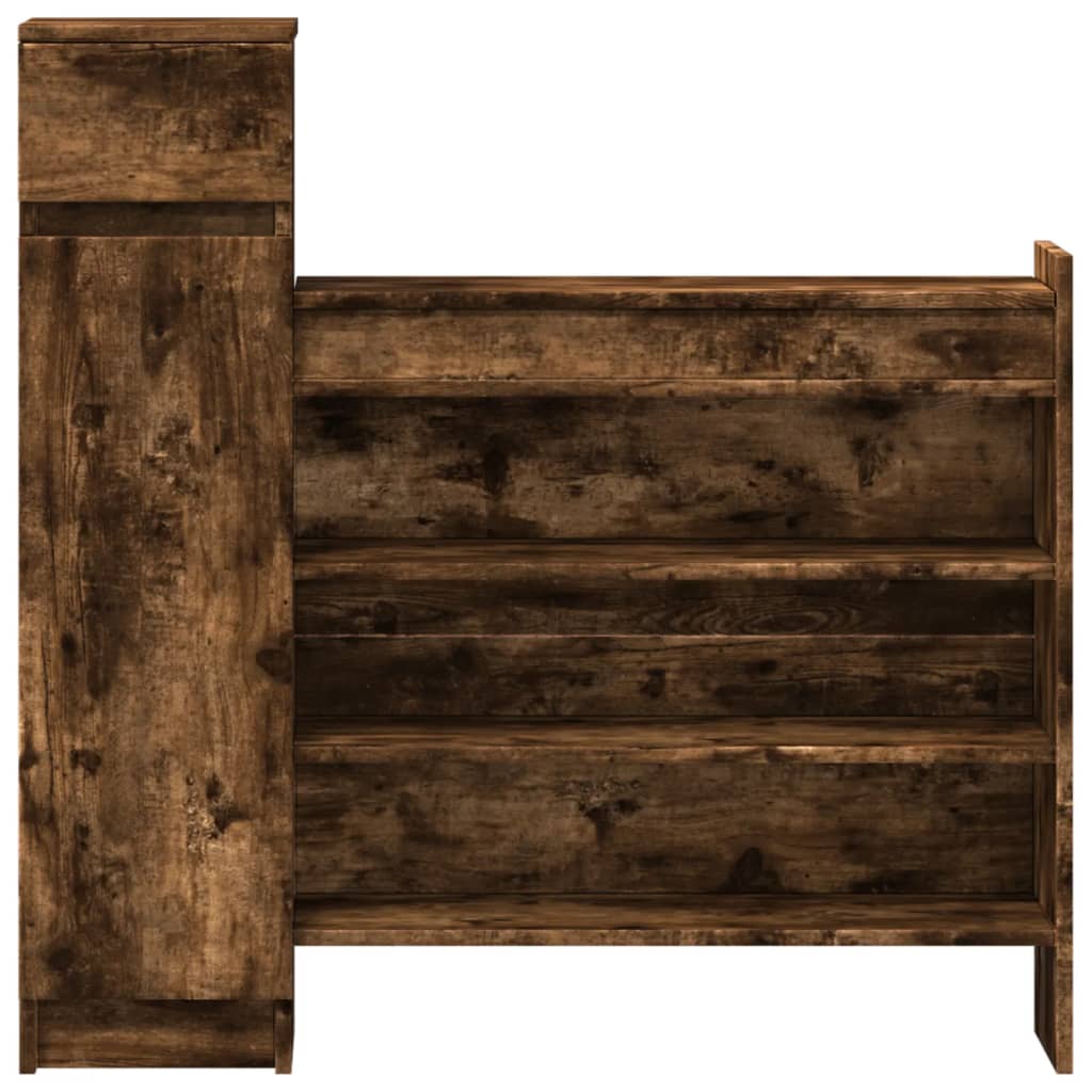 Scarpiera Rovere Fumo 100,5x28x100 Cm In Legno Multistrato - Image 5