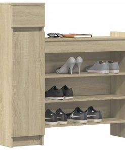 Scarpiera Rovere Sonoma 100,5x28x100 Cm In Legno Multistrato
