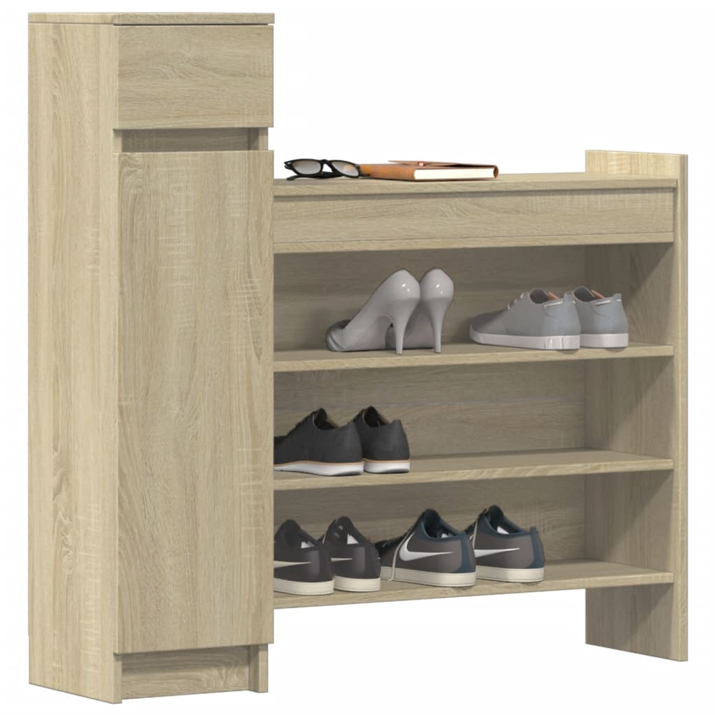 Scarpiera Rovere Sonoma 100,5x28x100 Cm In Legno Multistrato