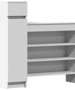 Scarpiera Bianca 100,5x28x100 Cm In Legno Multistrato