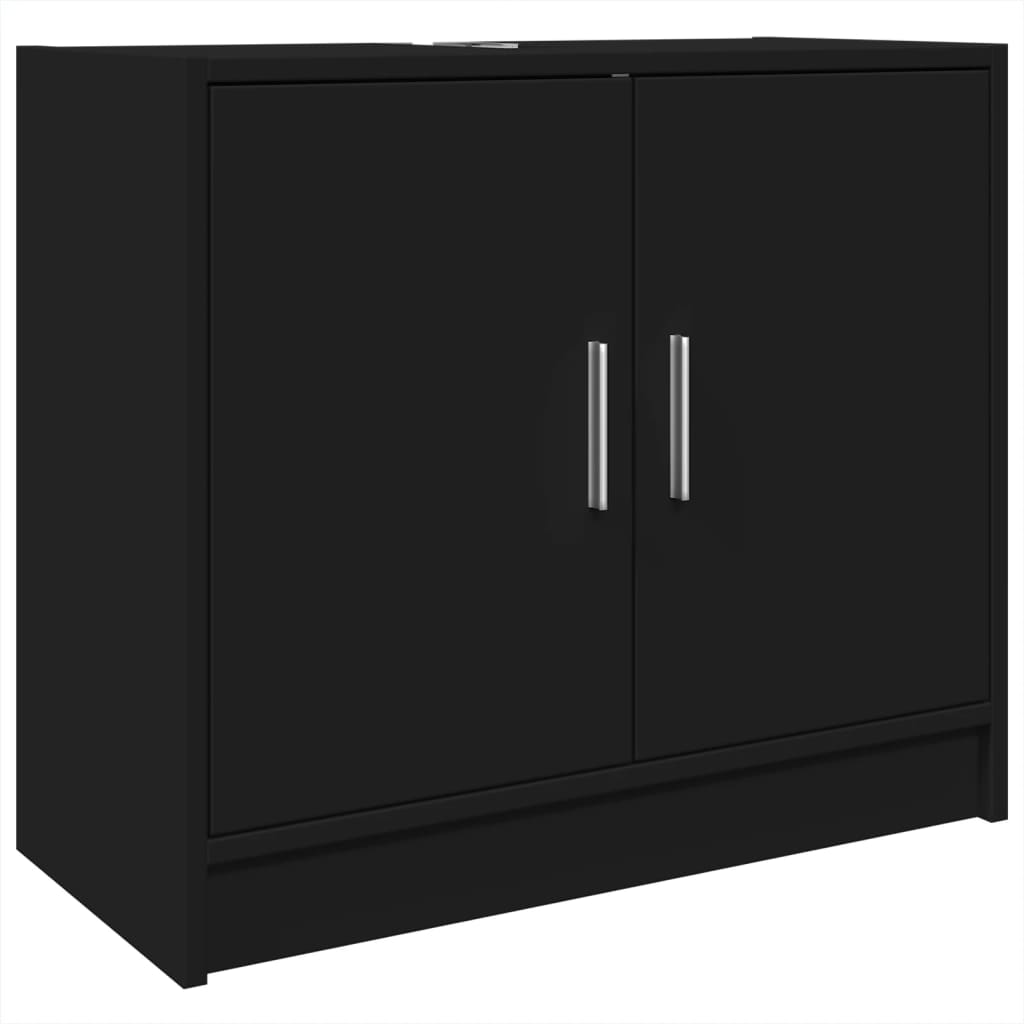 Mobile Lavabo Nero 63x29x55 Cm In Truciolato