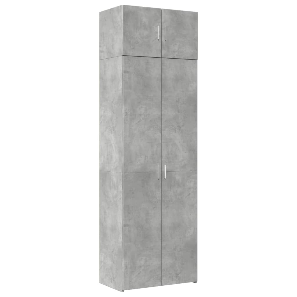 Armadietto Grigio Cemento 70x42,5x225 Cm In Legno Multistrato - Image 5