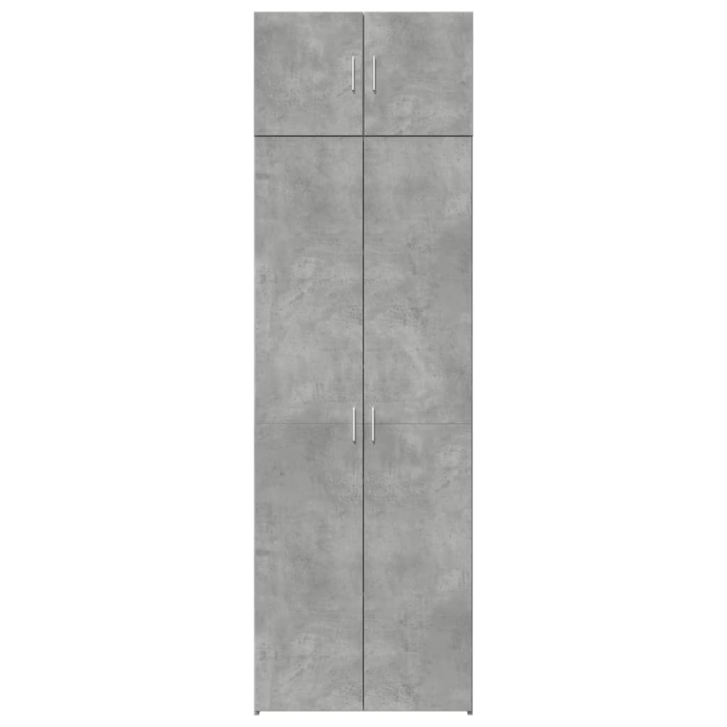 Armadietto Grigio Cemento 70x42,5x225 Cm In Legno Multistrato - Image 3