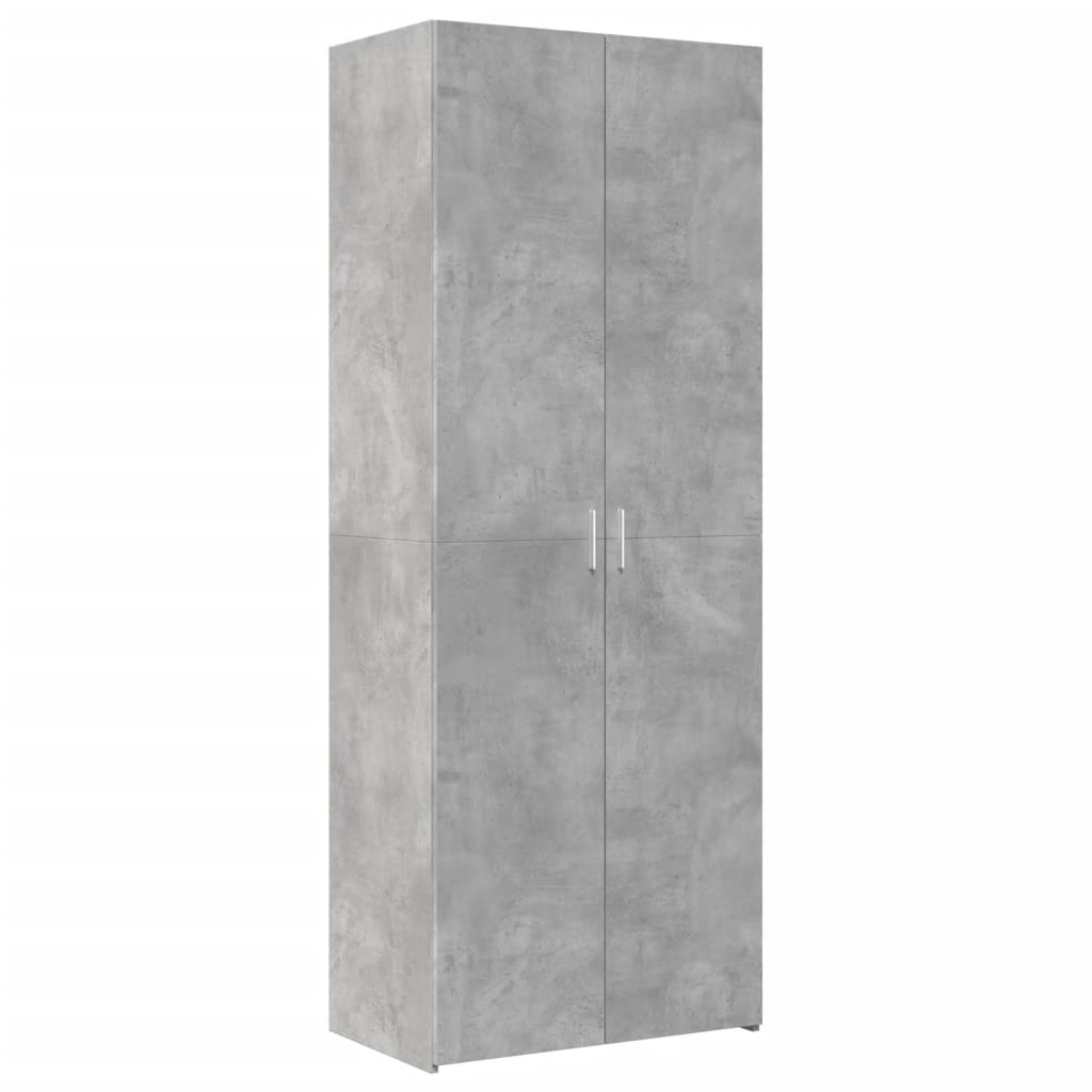 Armadietto Grigio Cemento 70x42,5x225 Cm In Legno Multistrato - Image 2