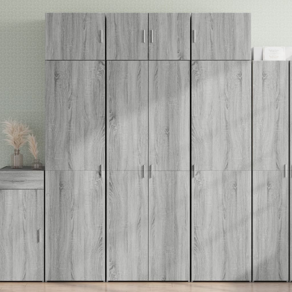 Armadietto Grigio Sonoma 70x42,5x225 Cm In Truciolato