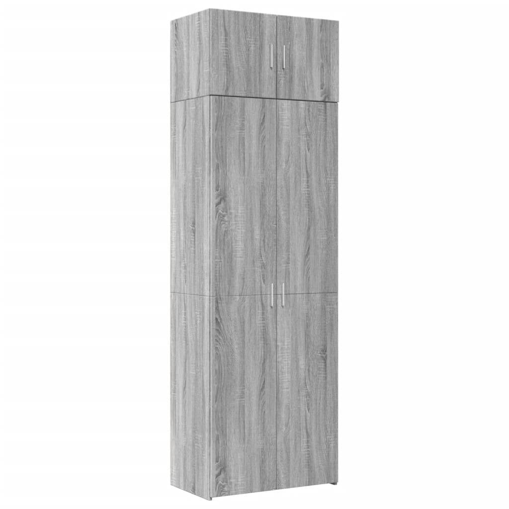 Armadietto Grigio Sonoma 70x42,5x225 Cm In Truciolato - Image 4