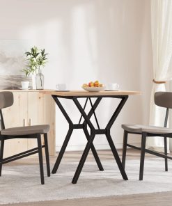 Tavolo Da Pranzo Telaio A Y 70x70x75,5 Cm Legno Pino E Acciaio